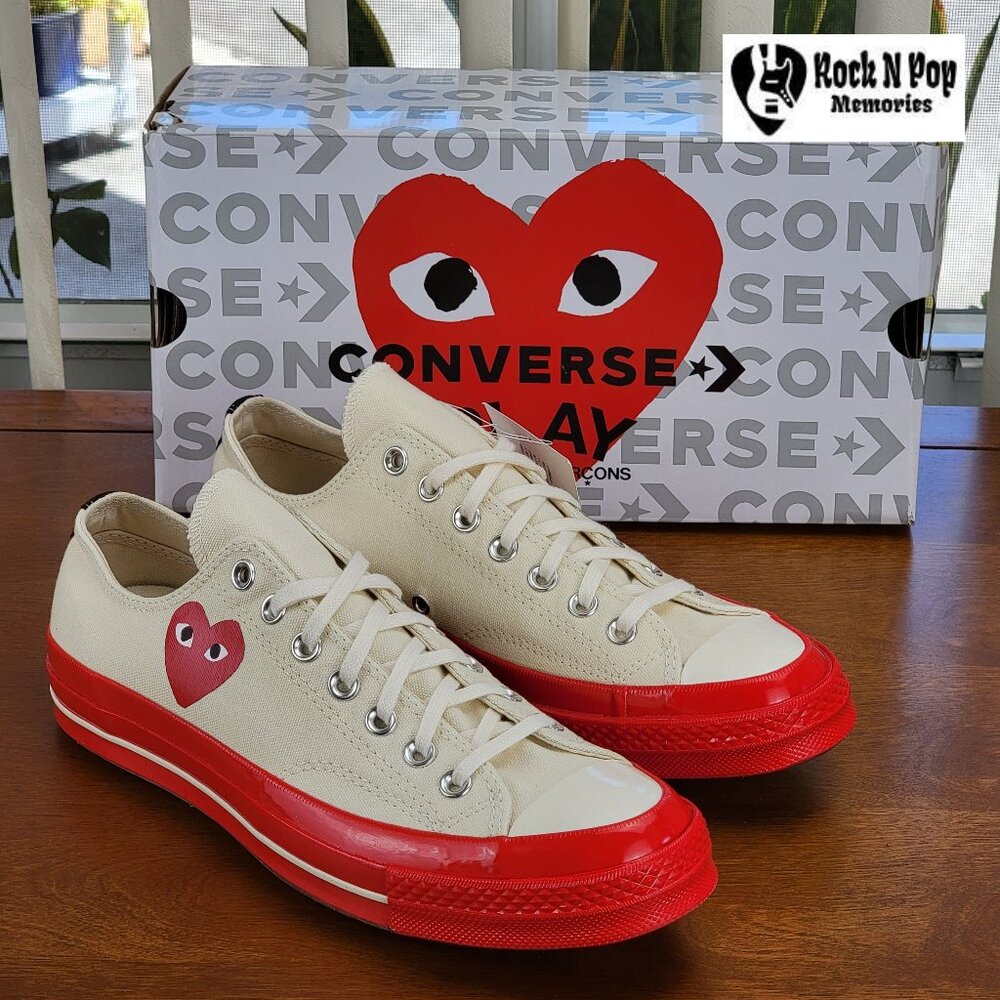 Converse X Comme des Garçons Play Chuck 70 Ox Canvas A01796C Sizes 6 - 8 Women's